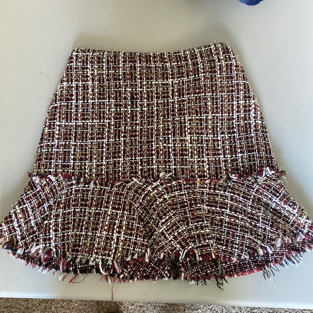 Tweed mini skirt